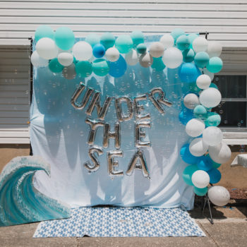 balloon arch under the sea party